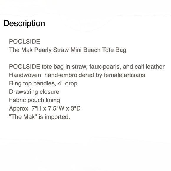 Poolside The Mak - Pearl Bag - Picture 14 of 16